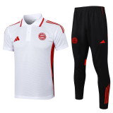 2025-26 Mens Bayern Munich white polo Training Suit   C2516