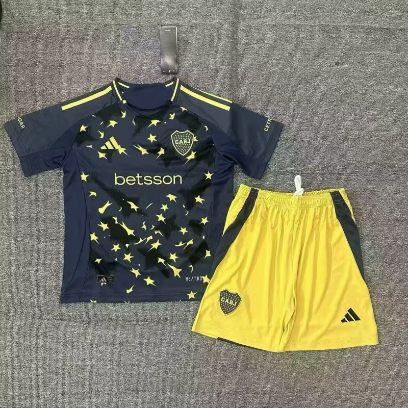 2025-26 Kids Boca Juniors blue Third away   Jersey