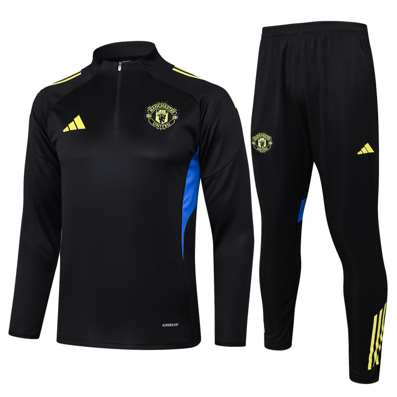 2025/26 Mens Manchester United black Half-pull Training suit  B2537