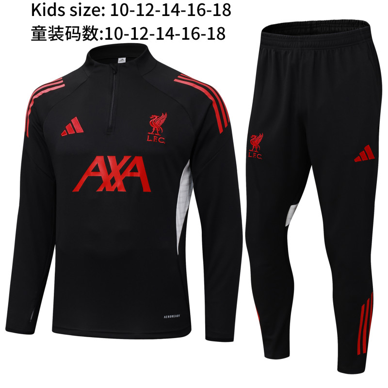 2025/26 Kids New Mens LIV black Half-pull Training suit