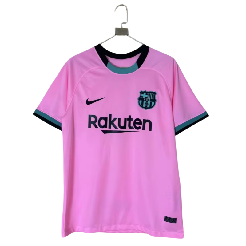 2021  Mens  Barcelona pink Third away  Retro soccer Jersey