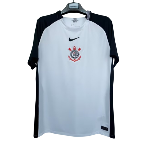 2025-26  Mens Corinthians white  Home 1:1 Fans Soccer Jersey