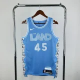 24-25 Cleveland Cavaliers MITCHLL #45 Light blue City Edition Top Quality Hot Pressing NBA Jersey