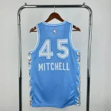 24-25 Cleveland Cavaliers MITCHLL #45 Light blue City Edition Top Quality Hot Pressing NBA Jersey