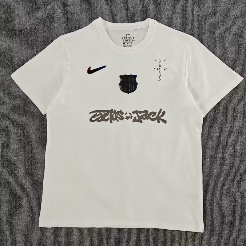 2025-26 Mens Barcelona NEW white  soccer Jersey
