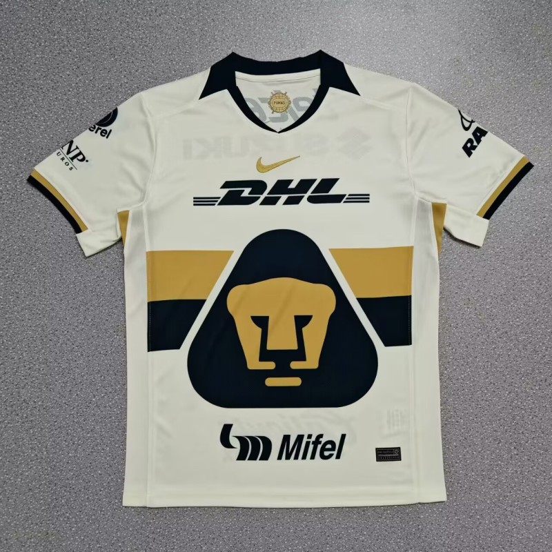 2025/26 Mens Pumas UNAM home white Soccer Jersey