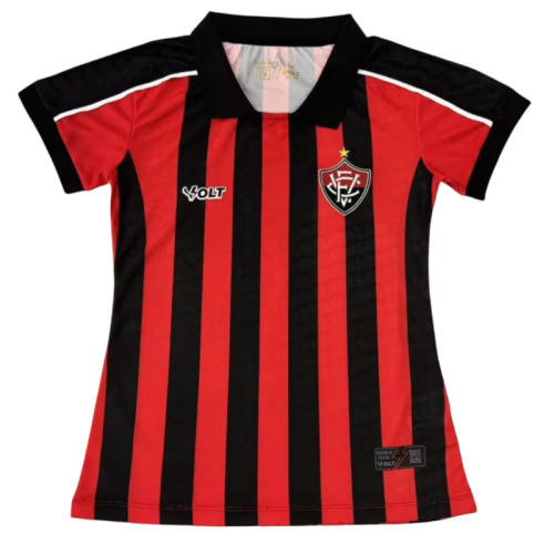 2025-26  Women Vitoria red  home soccer jersey
