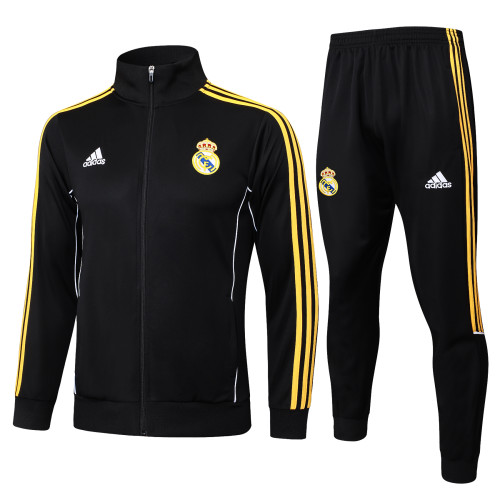 2025-26 Mens Real Madrid black  Jacket Training Suit   A2529#