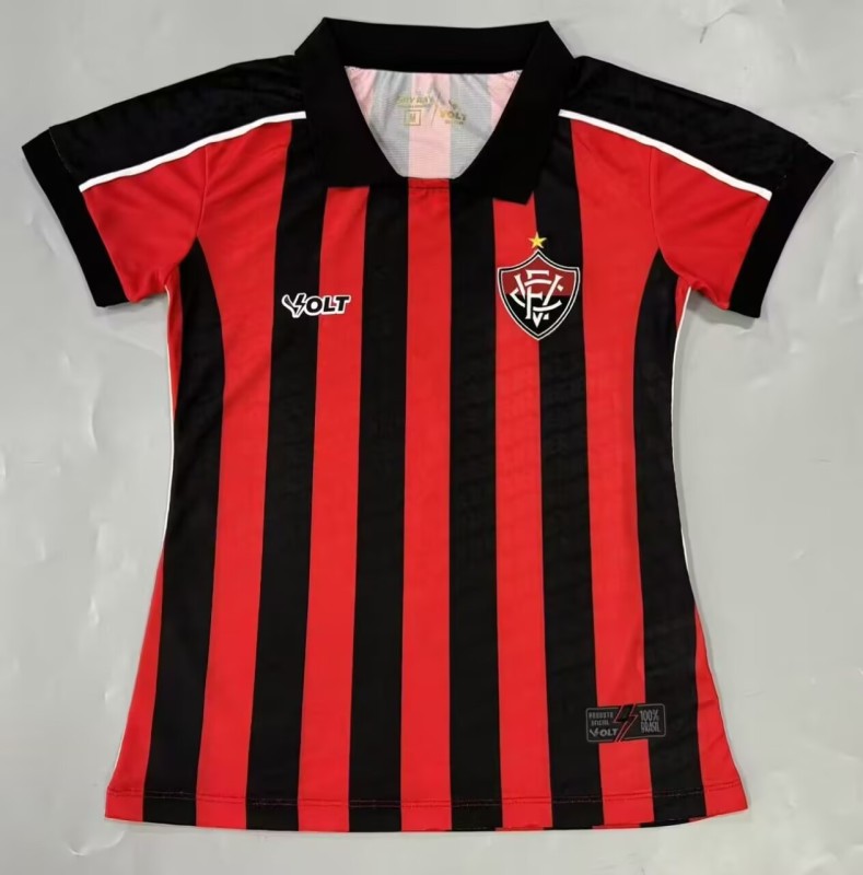 2025-26  Women Vitoria red  home soccer jersey