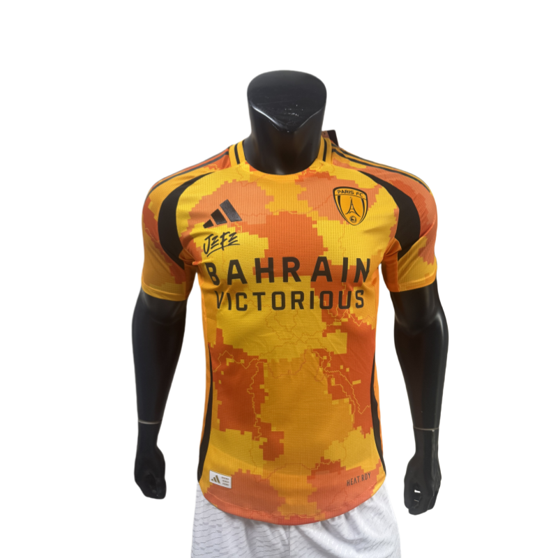 2025-26 Mens PSG Third away yellow Player version Soccer Jersey