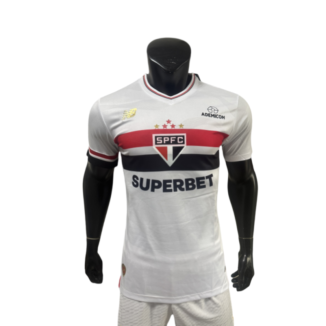 2025/26 Player version Sao Paulo home soccer jersey