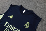 2025-26 Mens Real Madrid Upper Blue vest Training Short Suit