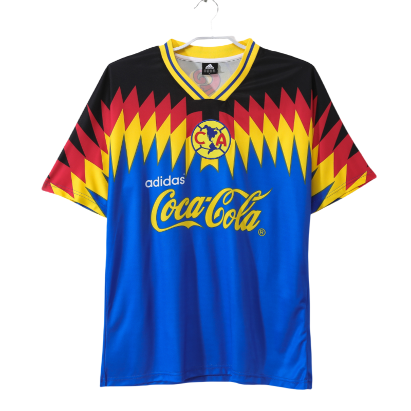 1995 Retro Club America away blue Jersey Mens