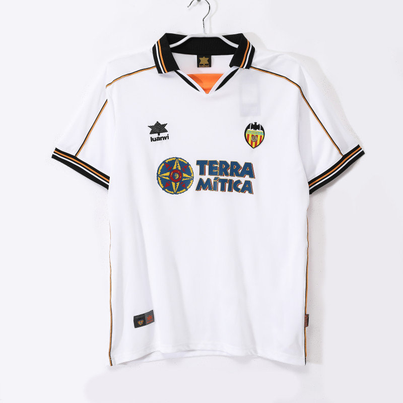 1999/00  Mens  Valencia Retro Home soccer Jersey