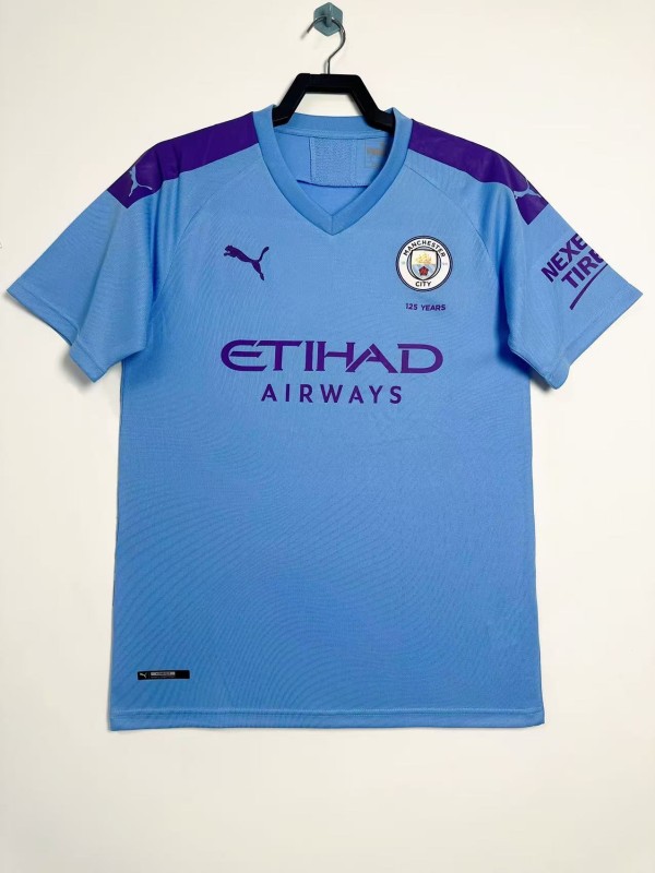 2019-20 Mens Retro  Manchester City blue home soccer Jersey
