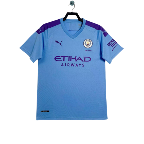 2019-20 Mens Retro  Manchester City blue home soccer Jersey