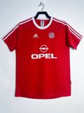 2001-02 Retro  Mens Bayern Munich Europa League  Home red soccer jersey