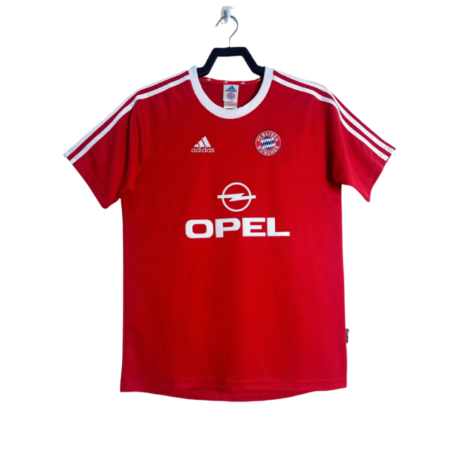 2001-02 Retro  Mens Bayern Munich Europa League  Home red soccer jersey