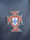 Mens Portugal Retro balck away Soccer Jersey 2006