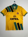Retro Mens Bayern Munich away yellow Jersey 9395