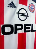 Retro  Mens Bayern Munich  away Red and white soccer  Jersey 2000-02