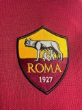 2017-18 Mens Roma Home Retro red Long Sleeve Soccer Jersey