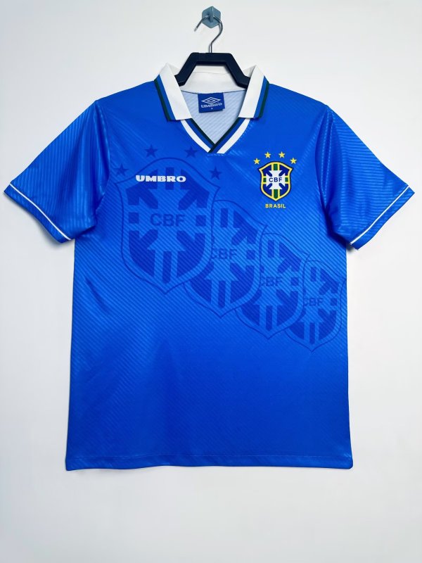 1996 Retro Brazil Away soccer Jersey Mens