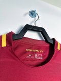 2017-18 Mens Roma Home Retro red Long Sleeve Soccer Jersey