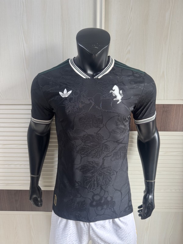 Player version Mens Juventus black Third away  Jersey 2526