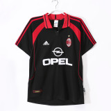2000-01 Mens  AC Milan black Retro  Third away  soccer Jersey