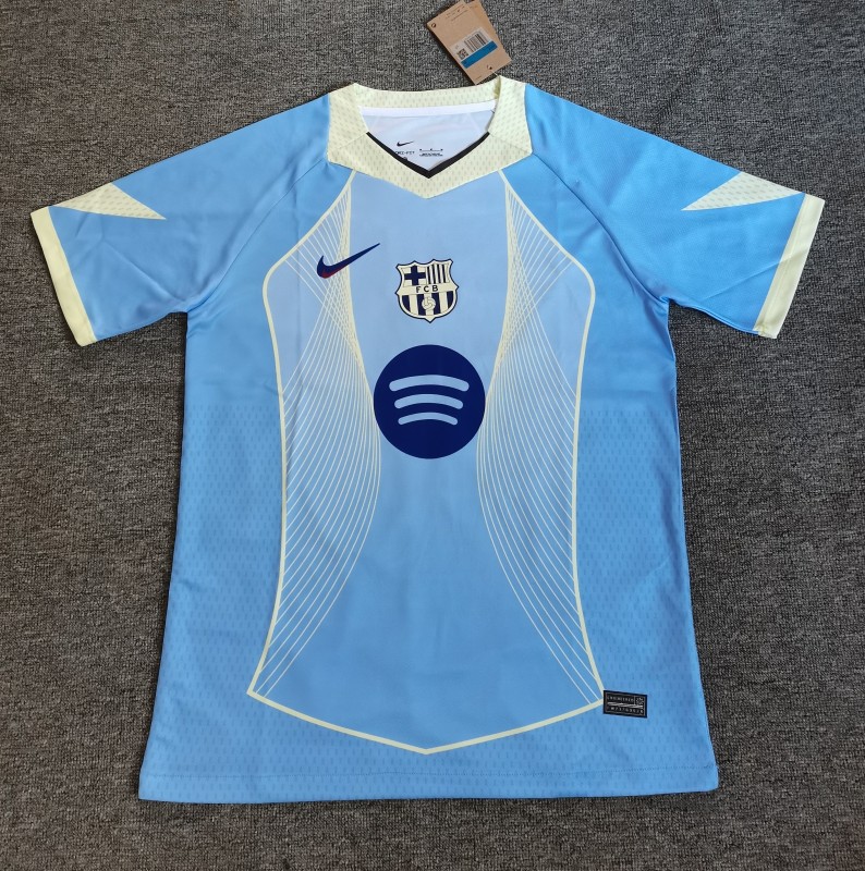 2025-26 Mens Barcelona Special Edition baby blue soccer jersey
