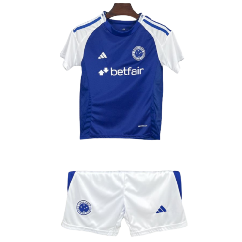 Kids  Cruzeiro home blue soccer  jersey 2025/26