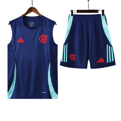 2025-26 Kids Flamengo royal blue vest soccer Jersey