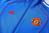 2025-26 Mens Manchester United Retro Colorful Blue Jacket  Training Suit