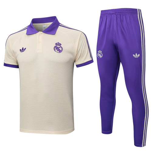 2025-26 Mens Real Madrid apricot Retro Edition Training Short Suit    C2526#