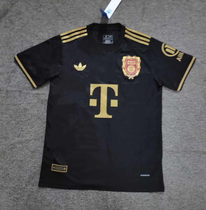 Mens Bayern Munich BLACK 125th anniversary Soccer Jersey 2025-26