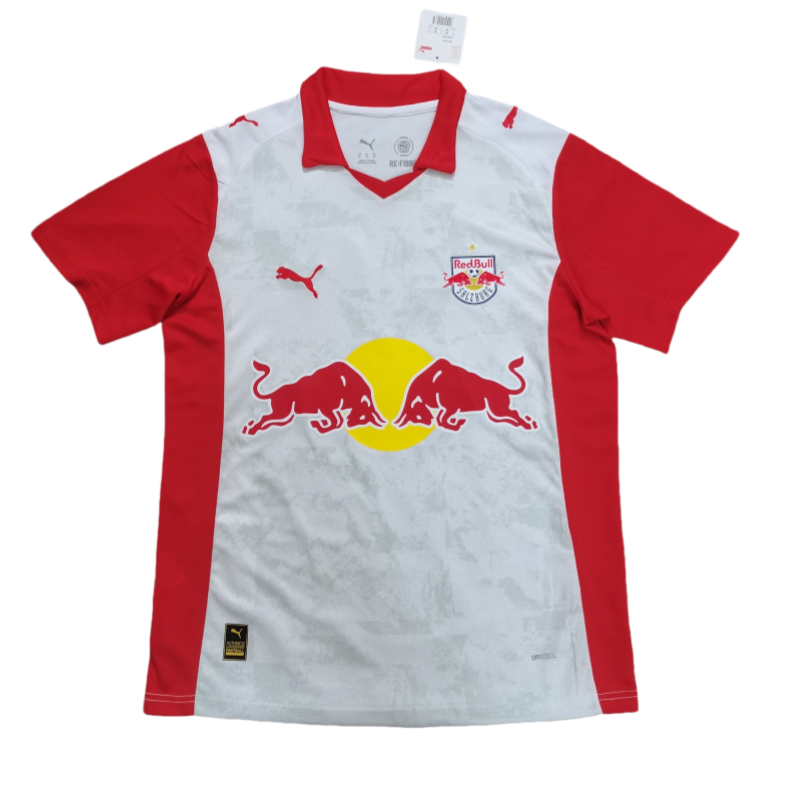 2025-26 Mens RB Leipzig White Red home soccer jersey