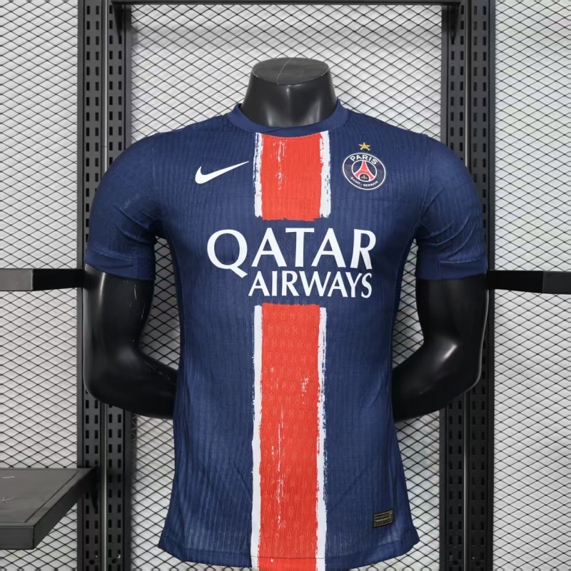 2024-25  Mens PSG  Home Player Champions League version Soccer Jersey （Have One Stars⭐)