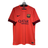Mens  Retro Barcelona orange Away soccer  Jersey 2014-15