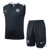 2025/26 Mens Chelsea dark grey Vest short training     D2575#