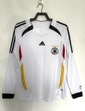 Retro Germany home Jersey Mens Long sleeve white 2006