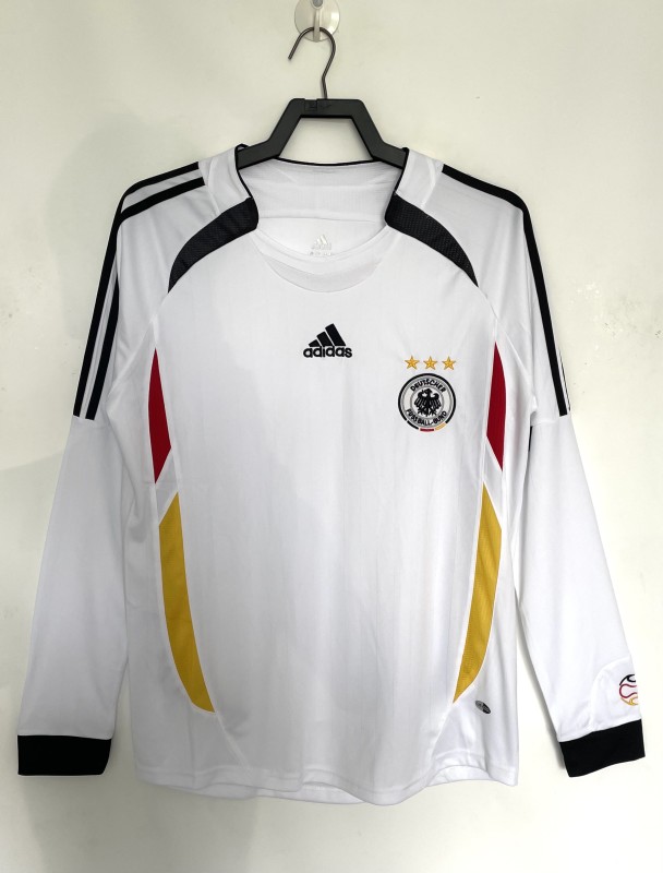 Retro Germany home Jersey Mens Long sleeve white 2006