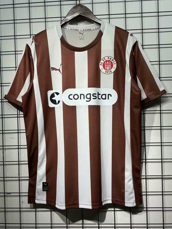 2025-26 Mens FC St  Pauli  Home Soccer Jersey