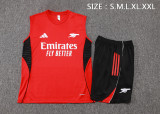 2025-26 Mens Arsenal red Vest short training suit   D2578#