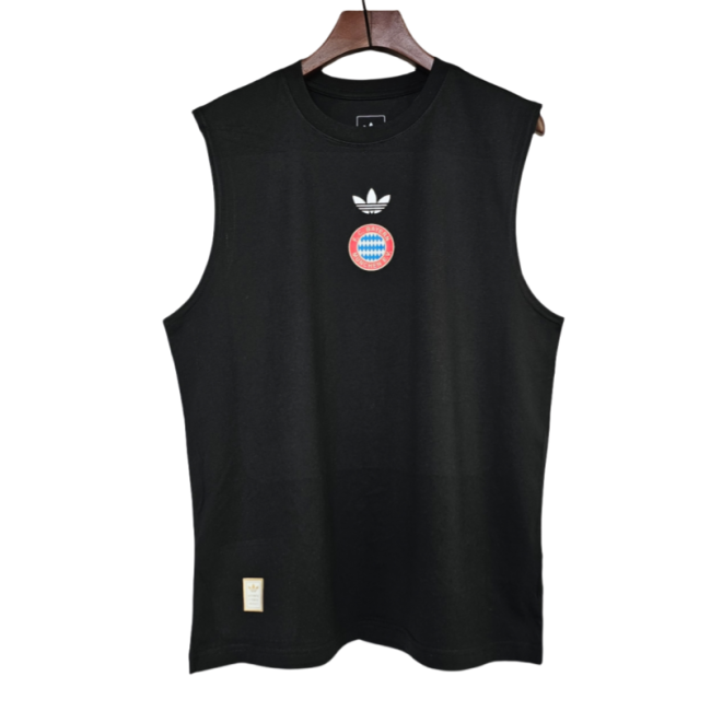 2025-26 Mens  Bayern Munichvest black Cotton vest Soccer Jersey