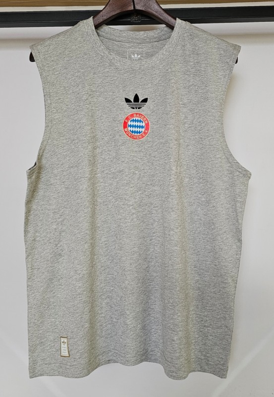 2025-26  Mens Manchester United grey vest Cotton Soccer Jersey