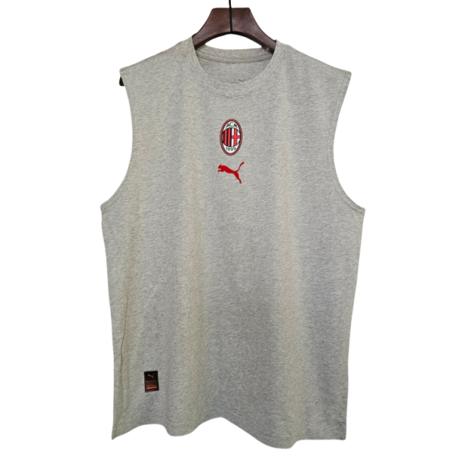 2526 Mens AC Milan grey vest Cotton Soccer Jersey