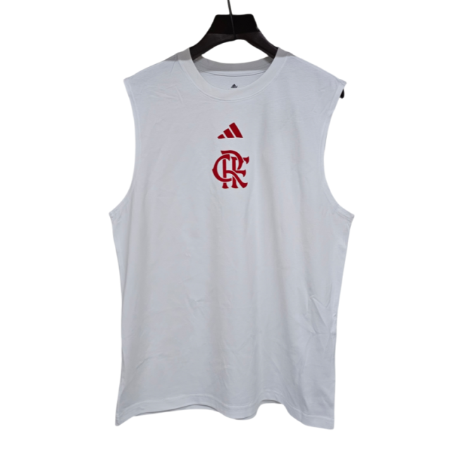 2025-26 Mens Flamengo white  vest Cotton Soccer Jersey