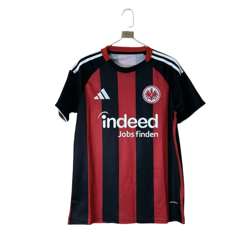 Mens Frankfurt  home Black red Soccer Jersey 2025-26