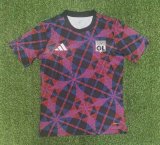 2025-26 Mens Lyon Red and black pre match training clothes jersey